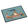 Carolines Treasures 18 x 27 in. Red White Bull Terrier Sweet Home Indoor or Outdoor Mat CK7980MAT